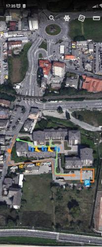 奥斯塔Singola in famiglia (MyAostaProject - Rentals)的一座城市的模型,有建筑物和道路