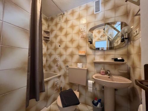 波维尔亚Apartman Blaga的一间带水槽和镜子的浴室