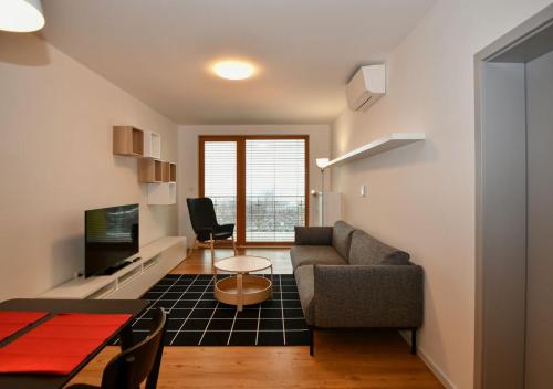 布尔诺EFI Residence Holzova 28的客厅配有沙发和桌子