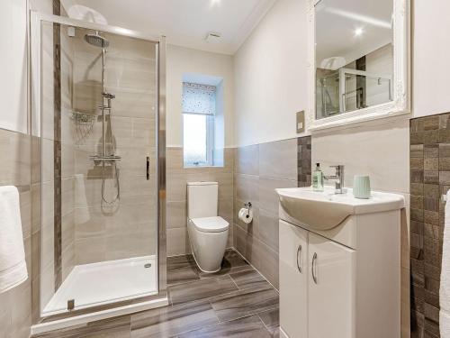 GartmoreGartclach-uk40001的带淋浴、卫生间和盥洗盆的浴室