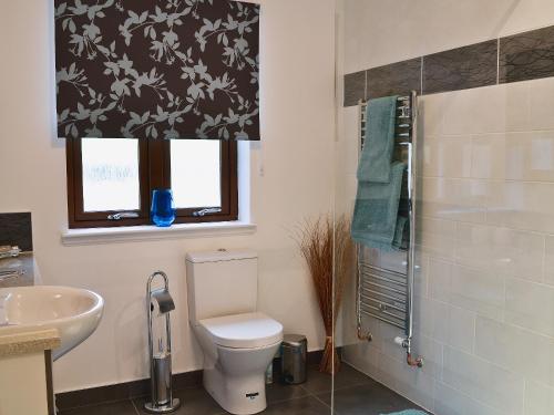 StrachanCairn View的浴室配有卫生间、盥洗盆和淋浴。