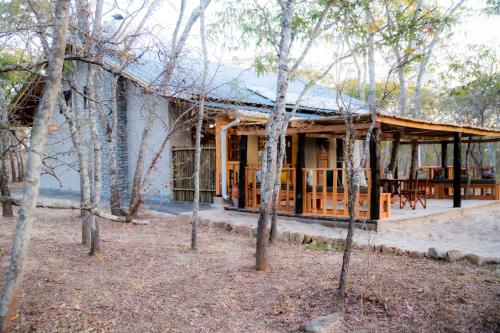 Rustic Luxury Farm Cabin located in Hwedza - 2031的树林中的一座房子