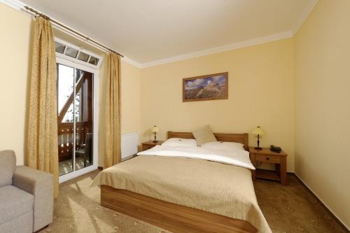 索里斯科酒店客房内的一张或多张床位