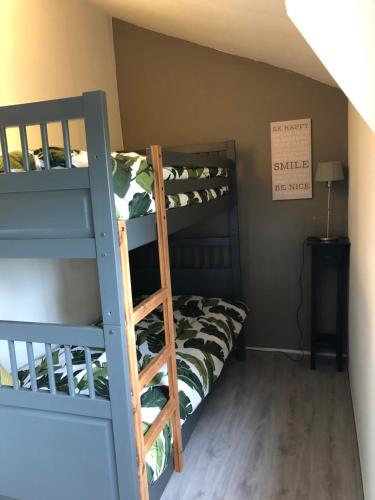 LindeLinderhuisje, rust, ruimte, privacy en natuur的双层床间 - 带两张双层床