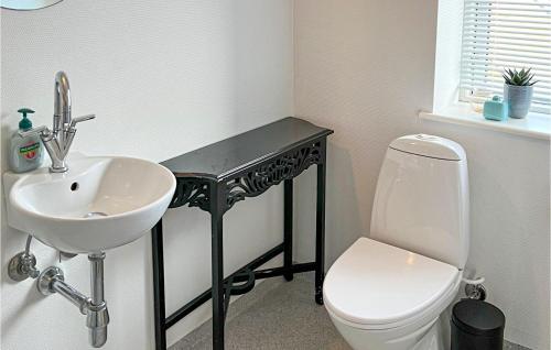 古兹耶姆Kbmandsgrden的一间带水槽和卫生间的浴室