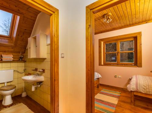 代尔尼采Holiday House Sofia的一间带卫生间和水槽的浴室