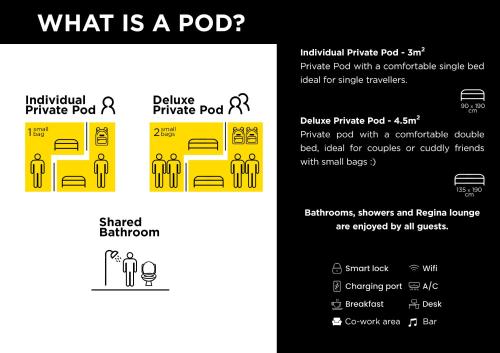 马拉加COEO Pod Hostel - Part of COEO Experience的带有黄色盒子的网页的屏幕图