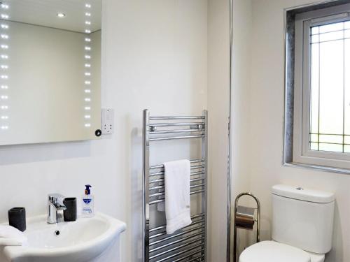 BeithHillview的白色的浴室设有卫生间和水槽。