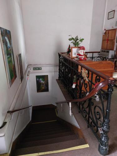 布宜诺斯艾利斯Hotel europeo的楼梯栏杆房子的楼梯