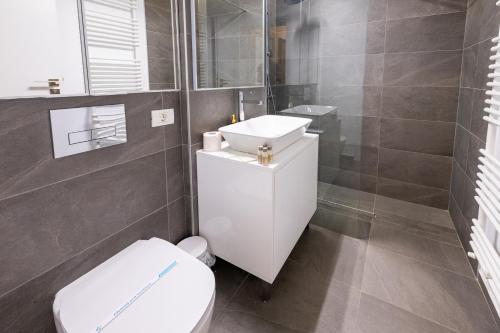 布加勒斯特Smart Concept Living Plaza的浴室配有白色卫生间和盥洗盆。