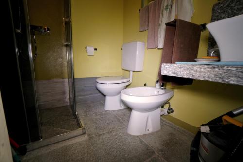 TrontanoCASA DEL CECCO的一间带卫生间和淋浴的浴室
