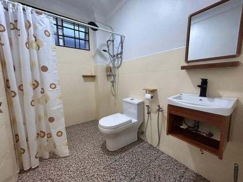 芙蓉Home of Camper 659 in Seremban (16-18Pax)的一间带卫生间和水槽的浴室