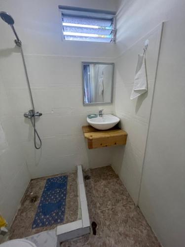 喀巴里特Wing Camp的一间带水槽和镜子的浴室
