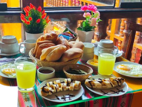 House Cusco提供给客人的早餐选择