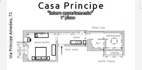 塔兰托Casa Principe Taranto "Intero appartamento"的房屋图画