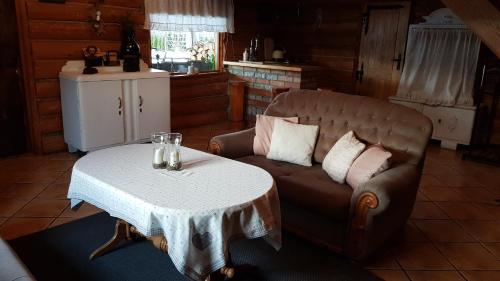 Nowy BarkoczynDzika Chata的客厅配有沙发和桌子