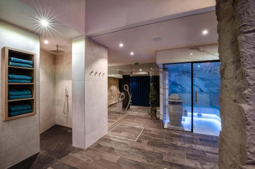 圣维特Relax-Hotel Pip-Margraff的带淋浴和步入式淋浴间的浴室
