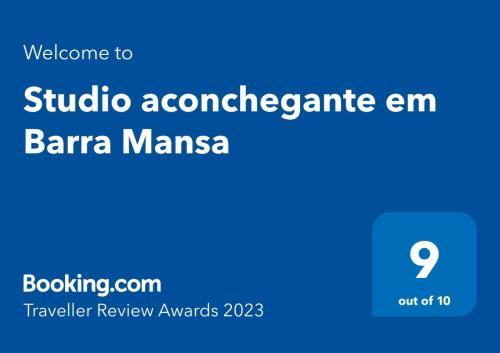 Studio aconchegante em Barra Mansa的证书、奖牌、标识或其他文件