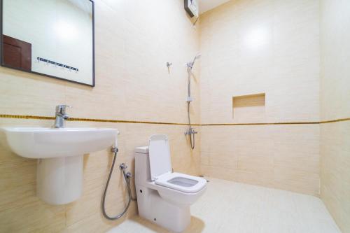 阿尔哈德COMFORT CHALET & APARTMENTS的一间带卫生间和水槽的浴室