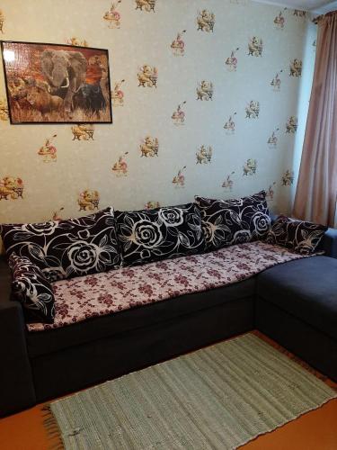 纳尔瓦Tuba的客厅的沙发,客厅的墙壁