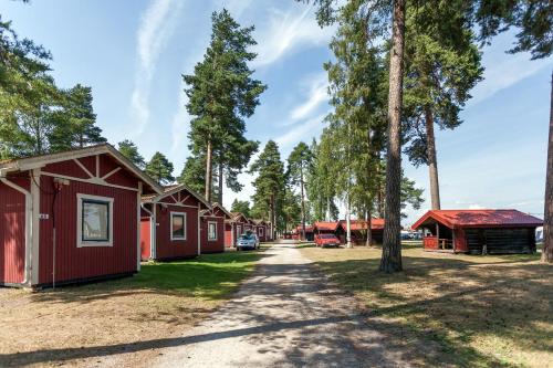 赖特维克First Camp Siljansbadet - Rättvik的林中一排树屋
