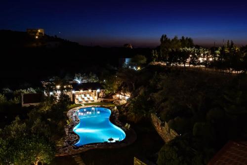伊利达Green Island Resort Villas Athena and Poseidon的享有游泳池的顶部景色
