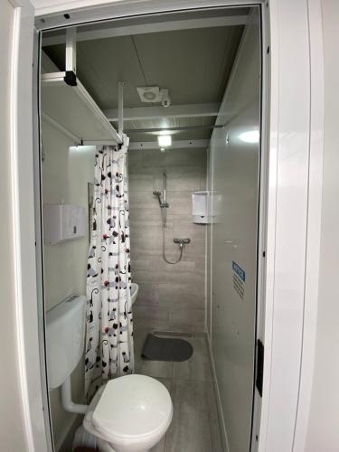 埃尔哥茨拉Juliet housing的一间带卫生间和淋浴的浴室