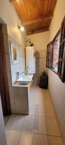 圣萨尔瓦多德朱Casa de Campo- Terra Viva的一间带水槽的小浴室