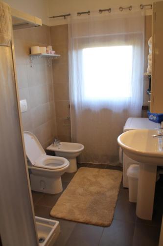 佩斯基耶拉德加达CASA VACANZE DA RIKI的一间带卫生间、水槽和窗户的浴室