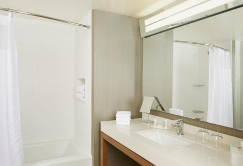乔治湖乔治湖万怡酒店的一间带水槽和镜子的浴室
