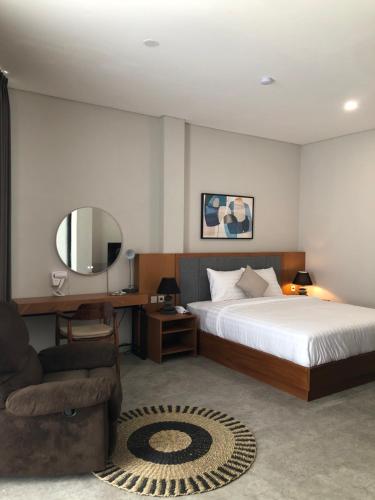 Sawah Tamanan Villa & Resort客房内的一张或多张床位