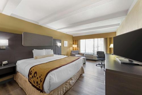 麦迪逊贝斯特韦斯特麦迪逊酒店 - 亨茨维尔的配有一张床和一台平面电视的酒店客房