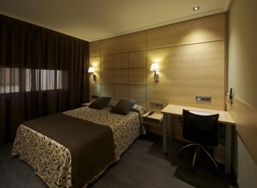 奥伦塞弗朗西斯二世酒店的酒店客房配有一张床和一张带电脑的书桌