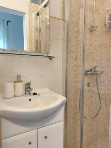 木洛希尼Apartment46的一间带水槽和淋浴的浴室