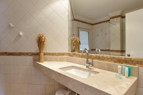 埃斯普霍斯卡斯塔维公寓的一间带水槽和镜子的浴室