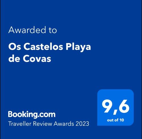 比韦罗Os Castelos Playa de Covas的给oscasablos广场的文本的手机的截图