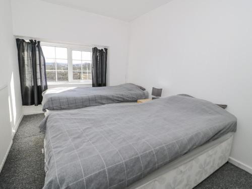 LlanallgoRhous的卧室设有两张床,带窗户