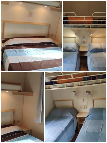 Saint-ChéronMBIMBE AGNES的一张房间床的四张不同照片