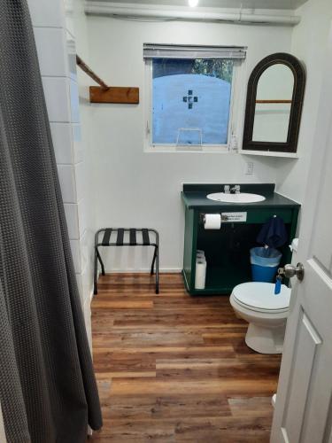 尤克卢利特尤克卢利特C&N背包客旅舍的一间带水槽和卫生间的浴室