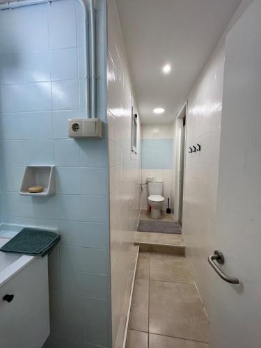 EsparragueraPrecioso apartamento en el centro de Esparreguera的带淋浴和卫生间的浴室。