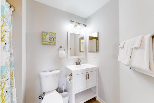 巴克斯顿Snapper #18B-CAC的白色的浴室设有卫生间和水槽。