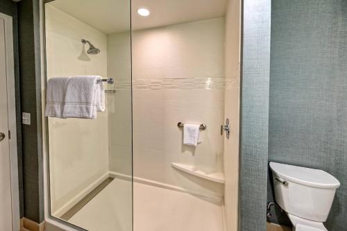 堪萨斯城堪萨斯城市中心/会议中心万豪酒店的带淋浴和卫生间的浴室