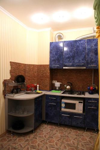 Apartment Dekabristov 23a的厨房或小厨房