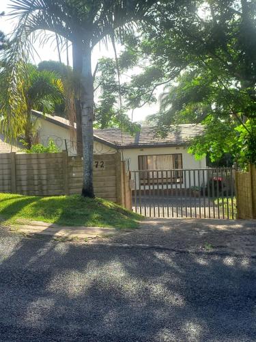 恩潘盖尼Empangeni guest house的一座带围栏和棕榈树的房子