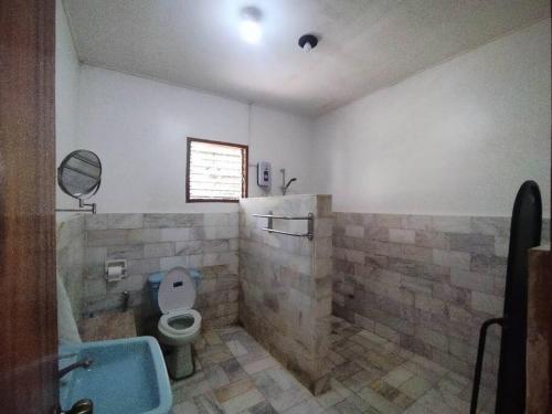 波尔多·格尼拉Transient House的一间带卫生间和水槽的浴室