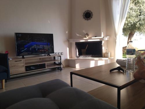 佩科霍里Rahoni amazing view的客厅配有电视和茶几
