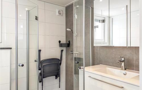 De HeenAwesome Home In De Heen With Wifi的带淋浴和盥洗盆的浴室