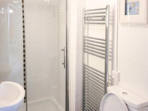 HalwellGarden Cottage - Cp28的带淋浴、卫生间和盥洗盆的浴室