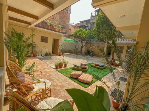 The Melo pomelo courtyard. ( Right in between Thamel and basantapur durbar square)