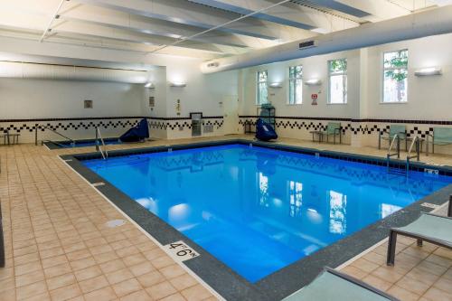 费尔班克斯费尔班克斯万豪春季山丘套房酒店的蓝色海水大型游泳池